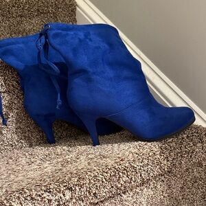 Diba Royal Blue Heeled Boots